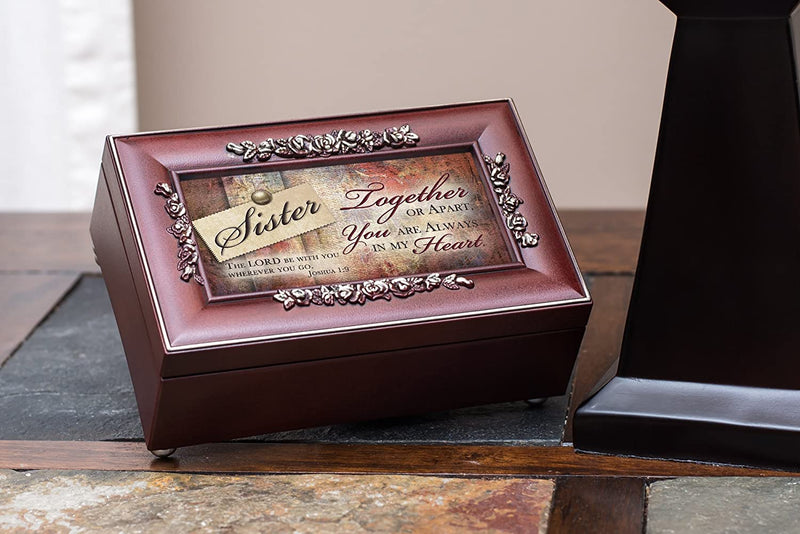 Sister Always in my Heart Rosewood Music Box Plays You Are My Sunshine