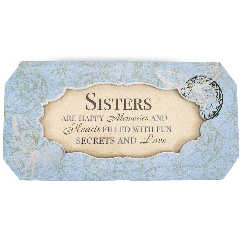 Sisters Happy Periwinkle Belle Papier Music Box Plays Light Up My Life
