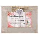 Cottage Garden Granddaughter Heart Love Natural Taupe Wood Locket Music Box Plays How Great Thou Art