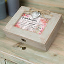 Cottage Garden Granddaughter Heart Love Natural Taupe Wood Locket Music Box Plays How Great Thou Art