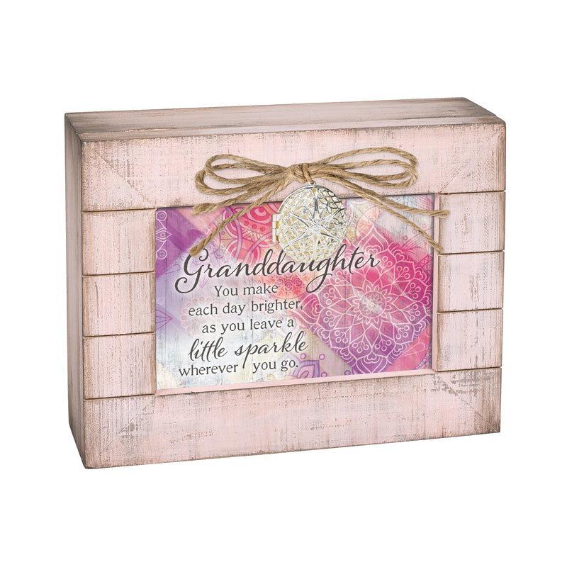 Granddaughter Sparkle Locket Music Box Plays You Are My Sunshine