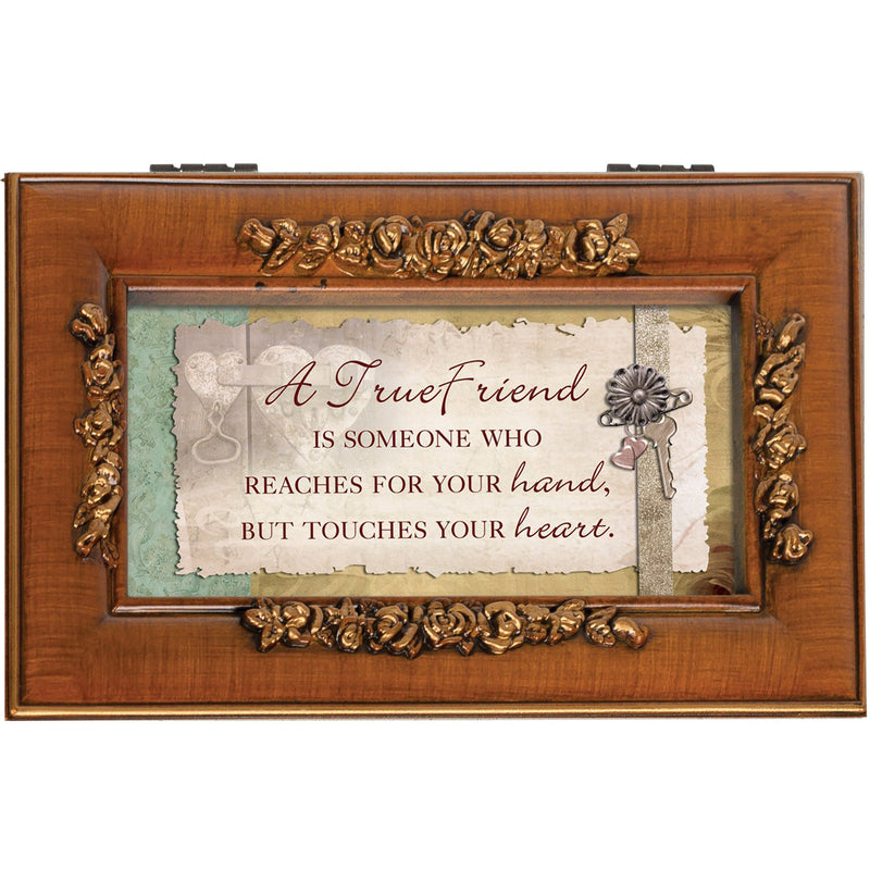 True Friend Petite Rose Music Box Plays That's What Friends Are For