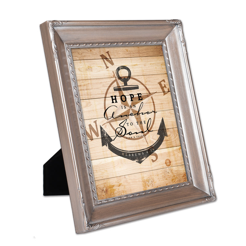 Hope is an Anchor to the Soul Silver Rope 8 x 10 Photo Frame