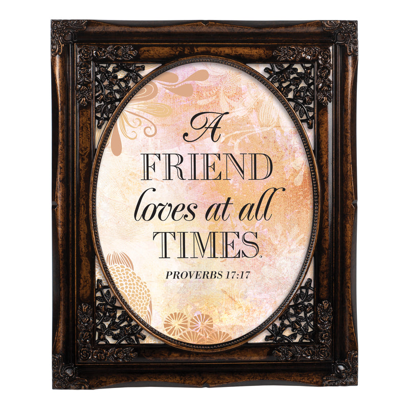 A Friend Loves At All Times Burlwood 8 x 10 Photo Frame