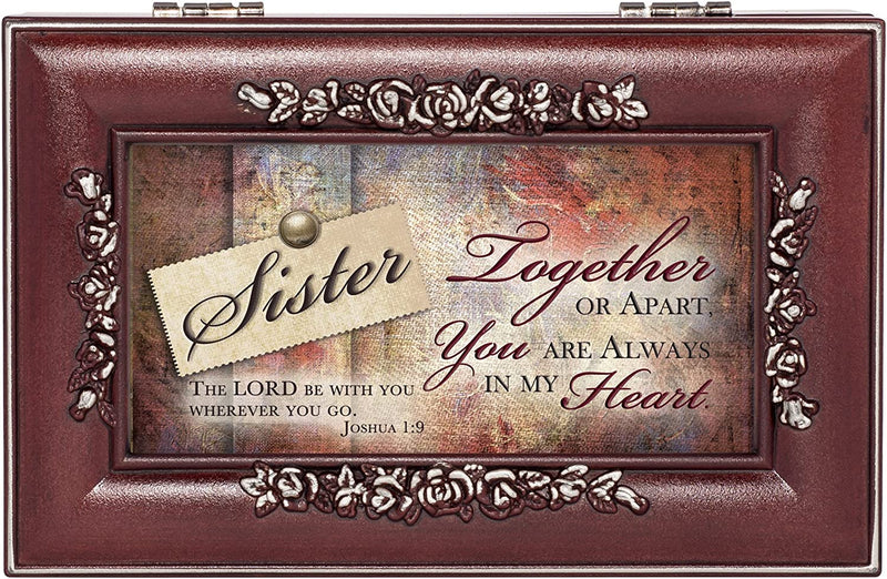 Sister Always in my Heart Rosewood Music Box Plays You Are My Sunshine