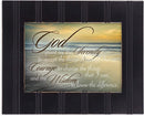 Serenity Prayer Ocean Black 8 x 10 Framed Art Plaque - Holds 5x7 Photo