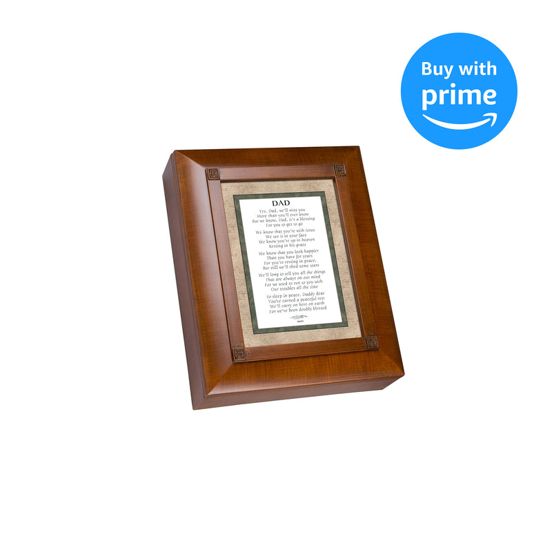 Cottage Garden Dad We Will Miss You Woodgrain Remembrance Keepsake Box
