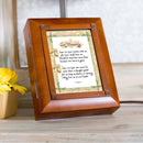 In Memory Old World Script Woodgrain Remembrance Keepsake Box