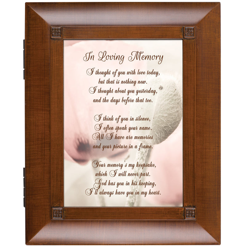 Thought of You With Love Woodgrain Remembrance Keepsake Box