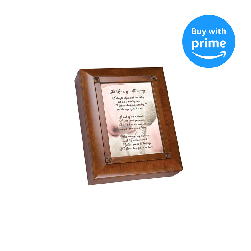 Thought of You With Love Woodgrain Remembrance Keepsake Box