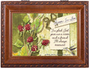 Cottage Garden Sister in Law Glad God Gave Me You Woodgrain Rope Trim Jewelry Music Box Plays Wonderful World