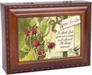 Cottage Garden Sister in Law Glad God Gave Me You Woodgrain Rope Trim Jewelry Music Box Plays Wonderful World