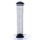 15 inch Matte Black 1 Lb. Metal Mesh Outdoor Hanging Nut Bird Feeder