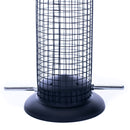 15 inch Matte Black 1 Lb. Metal Mesh Outdoor Hanging Nut Bird Feeder