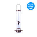15 inch Copper Finish 1 Lb. Outdoor Hanging Bird Seed Feeder