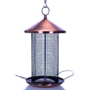 12 inch Copper Finish Mesh Metal 3 Lb. Secure Cap Nut Bird Feeder