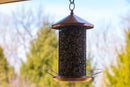 12 inch Copper Finish Mesh Metal 3 Lb. Secure Cap Nut Bird Feeder