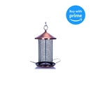 12 inch Copper Finish Mesh Metal 3 Lb. Secure Cap Nut Bird Feeder