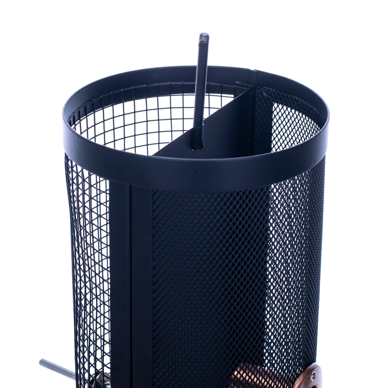 12 inch Copper Finish Mesh Metal 3 Lb. Dual Nut and Seed Bird Feeder