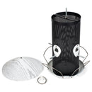 12 inch Whitewashed Woodgrain Finish Mesh Metal Triple Bird Feeder