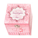 Sweet Granddaughter Ballerina Belle Papier Music Box Plays Swan Lake