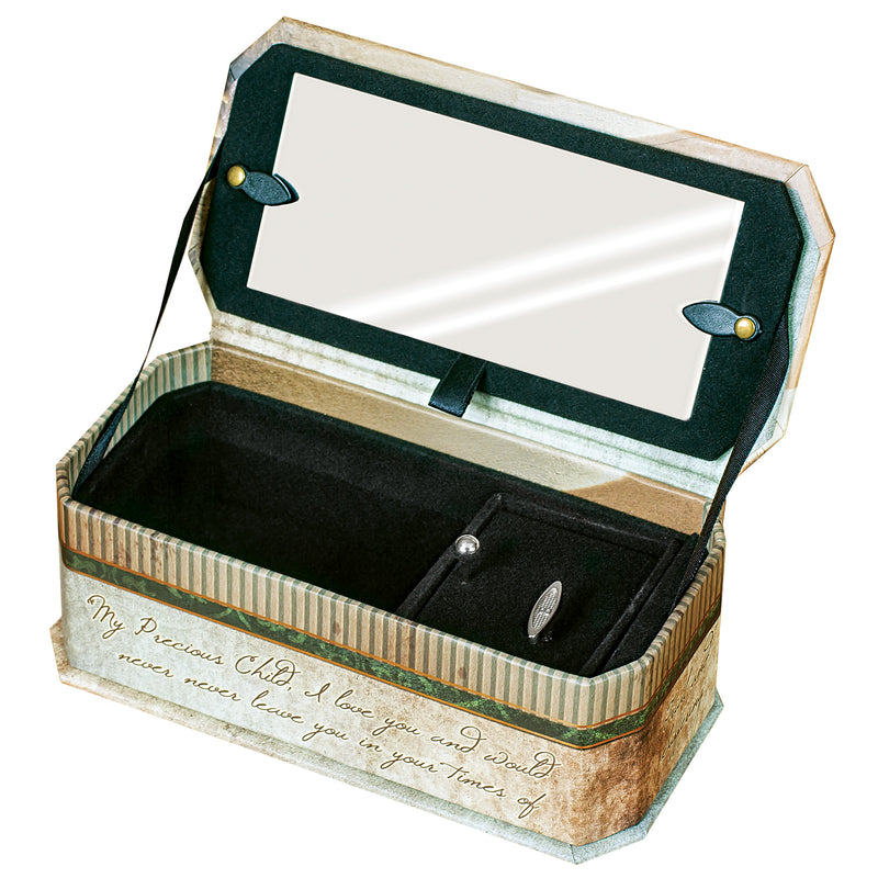Cottage Garden John 3:16 for God So Loved The World Footprints in The Sand Design Jewelry Music Box - Plays Song Amazing Grace