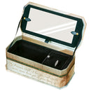 Cottage Garden Footprints in The Sand Design Jewelry Music Box - Plays Song How Great Thou Art