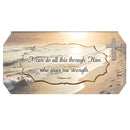 Cottage Garden I Can Do All This Through Him Who Gives Me Strength Footprints in The Sand Design Jewelry Music Box - Plays Song Amazing Grace