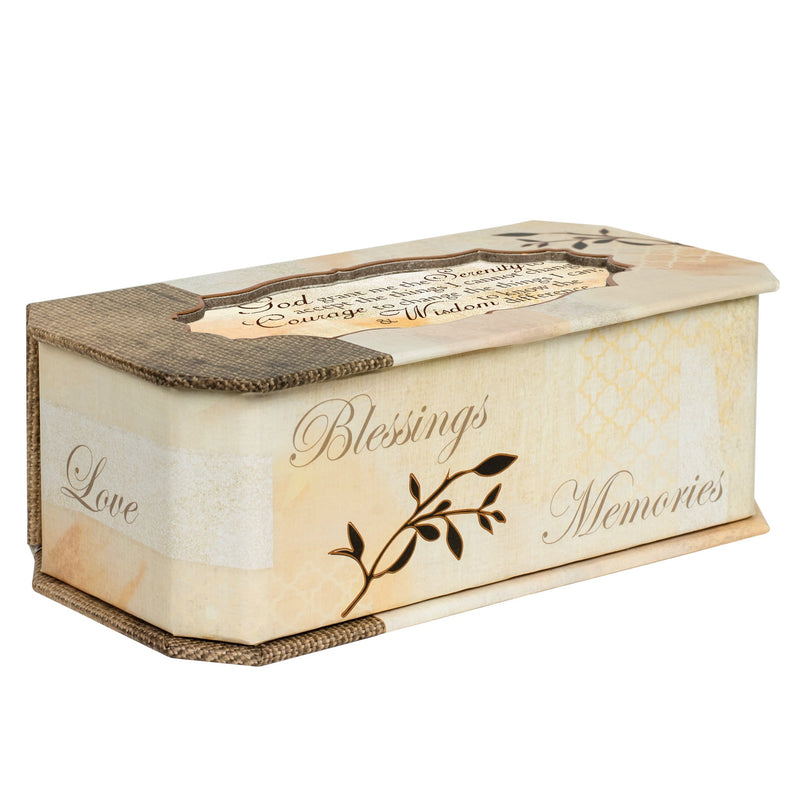 Cottage Garden God Grant Me Serenity Prayer Tree Branch Jewelry Music Box Plays Amazing Grace