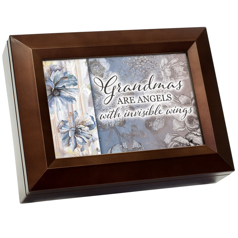 Grandmas Are Angels Wood Grain 9 X 7 Mdf Wood Keepsake Box