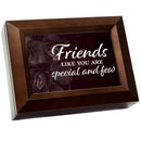 Friends Like You Wood Grain 9 X 7 Mdf Wood Keepsake Box