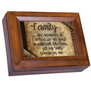 Cottage Garden Family Branches in a Tree Wood Finish Jewelry Music Box Plays You are My Sunshine