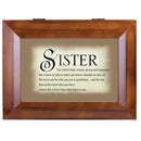 Cottage Garden Perfect Sister Kind Giving Humorous Woodgrain Digital Keepsake Music Box Plays Lean On Me