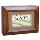 Cottage Garden Perfect Sister Kind Giving Humorous Woodgrain Digital Keepsake Music Box Plays Lean On Me