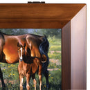 Cottage Garden Horse Colt Grazing Jack Sorenson Woodgrain Digital Keepsake Music Box Plays Good Morning Beautiful