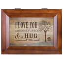 Cottage Garden Love You a Bushel Peck Hug Woodgrain Digital Keepsake Music Box Plays Good Morning Beautiful