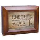 Cottage Garden Love You a Bushel Peck Hug Woodgrain Digital Keepsake Music Box Plays Good Morning Beautiful