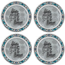 Find Joy Amber Goldtone 4.5 Inch Jeweled Coaster Set of 4