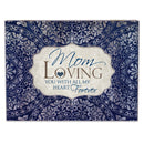 Front facing view of music box with sentiment