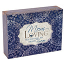 Front facing view of music box with sentiment