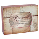 Front facing view of music box with sentiment