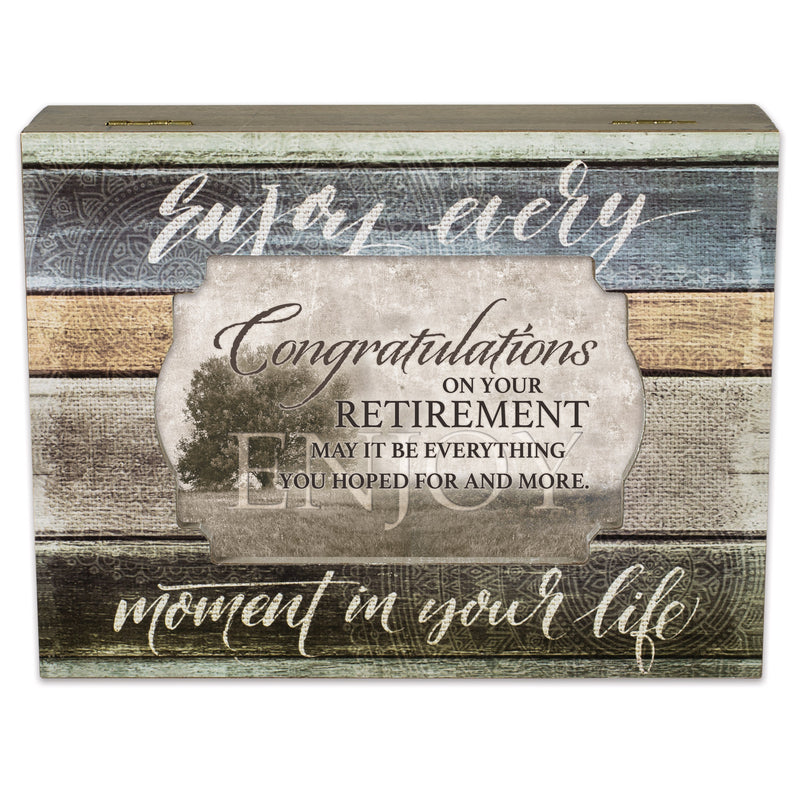 Congratulations On Retirement Moments Decoupage Music Box Plays Wonderful World