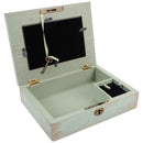 Cottage Garden Daughter You are Loved Aqua Medallion Decoupage Music Box Plays You are My Sunshine