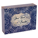 Angled view of music box