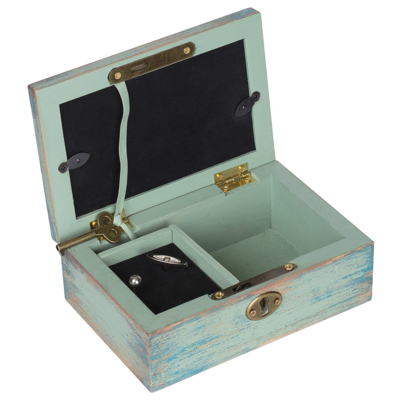Cottage Garden Loved from The Bottom of My Heart Distressed Wood Jewelry Music Box Plays Tune Wind Beneath My Wings