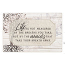 Cottage Garden Life Not Measured by Breaths Deco Whitewash Jewelry Music Box Plays Wonderful World