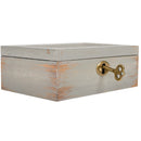 Side view of box showing key