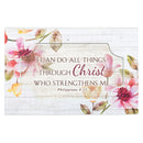 Front facing view of music box with sentiment