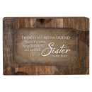 Front facing view of music box with sentiment