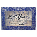 Front facing view of music box with sentiment